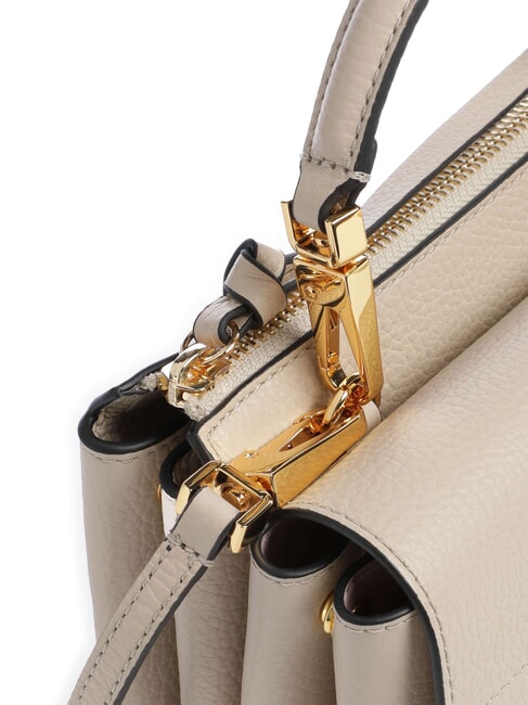 ARLETTIS Minitasche aus strukturiertem Leder Sandmuschel - Damentaschen