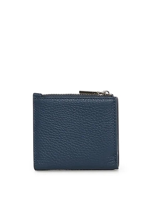 METALLIC SOFT Mini-Geldb&ouml;rse aus Leder tiefblau - Brieftaschen Damen