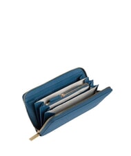 COCCINELLE METALLIC SOFT Geldb&ouml;rse aus strukturiertem Leder mit Rei&szlig;verschluss tiefblau - Brieftaschen Damen - 2