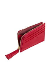 COCCINELLE TASSEL Kartenetui mit Rei&szlig;verschluss aus geh&auml;mmertem Leder Scharlach - Brieftaschen Damen - 3