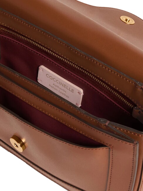 C-ME CALF Schultertasche aus Leder Cognac - Damentaschen