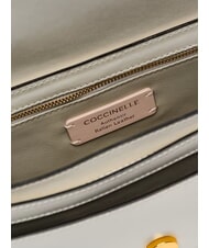 COCCINELLE C-ME CALF Schultertasche aus Leder Perle - Damentaschen - 4