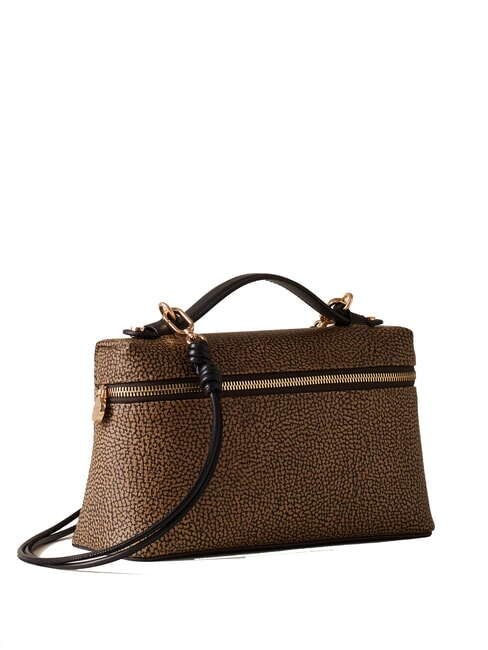 GEMINI Kleine Koffertasche mit Schultergurt natur op / schwarz - Damentaschen