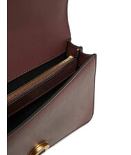PINKO LOVE ONE CLASSIC Mini-Umh&auml;ngetasche aus Leder Burgunderwein-Antikgold - Damentaschen - 4