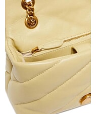PINKO MINI LOVE BAG Nappatasche Vanillegelb-Antikgold - Damentaschen - 4