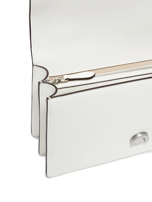 LOVE ONE Schultertasche mit Klappe Wei&szlig;wolken-matt. Silber - Damentaschen