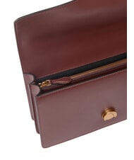 PINKO LOVE ONE CLASSIC Umh&auml;ngetasche aus Leder mit &Uuml;berschlag Burgunderwein-Antikgold - Damentaschen - 4