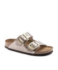 BIRKENSTOCK ARIZONA BIG BUCKLE Metallischer Pantoffel mit Schnallen grau taupe - Damenschuhe - 3