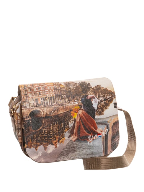 YESBAG Schultertasche mit zwei F&auml;chern Herbst in Holland - Damentaschen