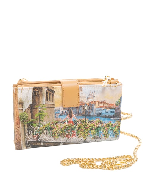 YESBAG Clutch-Geldb&ouml;rse mit Schulterriemen blumenreicher Kanal - Damentaschen