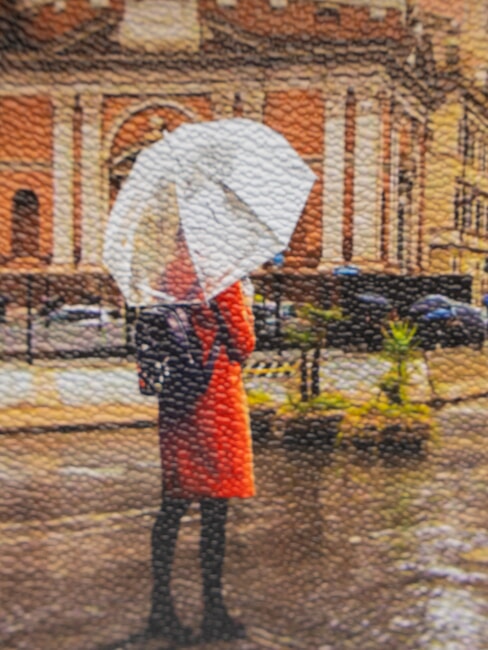 YESBAG Schultertasche mit zwei F&auml;chern Rom regnet - Damentaschen