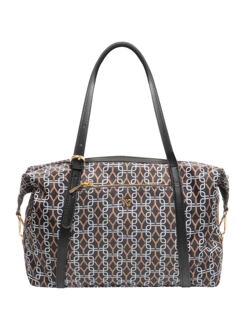 AUDREY Schultertasche mit Allover-Logo SCHWARZ - Damentaschen