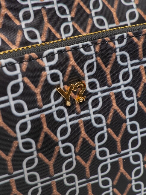 AUDREY Schultertasche mit Allover-Logo SCHWARZ - Damentaschen