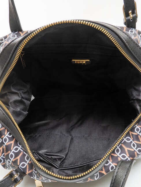 AUDREY Schultertasche mit Allover-Logo SCHWARZ - Damentaschen