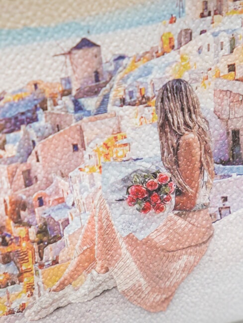 YESBAG Mittelgro&szlig;e Clutch mit Manschette Sonnenuntergang in Griechenland - Damentaschen