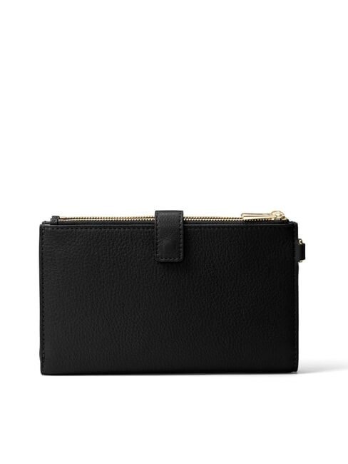 JET SET Leder-Clutch-Geldb&ouml;rse Schwarz - Damentaschen