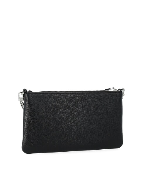 JET SET Schultertasche aus Leder mit Kette Schwarz - Damentaschen