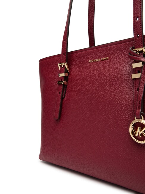 QUINN Mittelgro&szlig;e Einkaufstasche aus Leder Maulbeere - Damentaschen