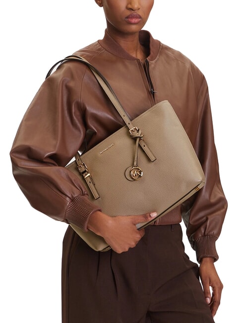 QUINN Mittelgro&szlig;e Einkaufstasche aus Leder Birke - Damentaschen