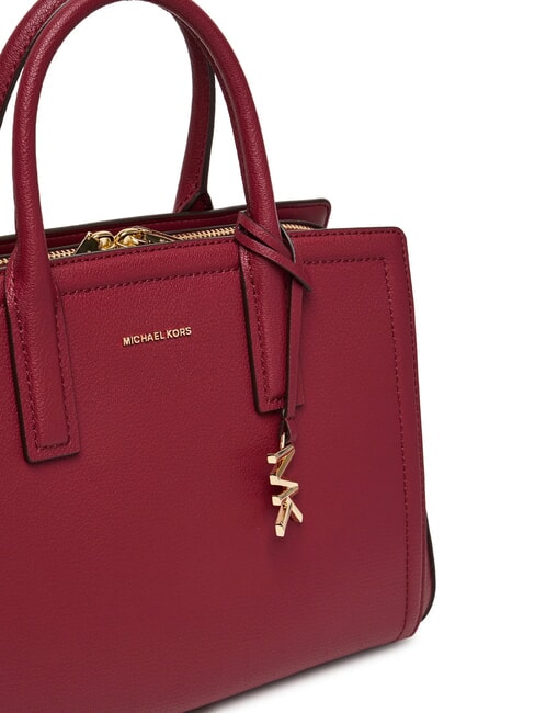 LAILA Lederhandtasche mit Schulterriemen Maulbeere - Damentaschen