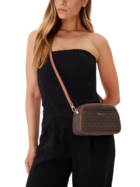 JET SET Kameratasche mit Allover-Print brn/acorn - Damentaschen