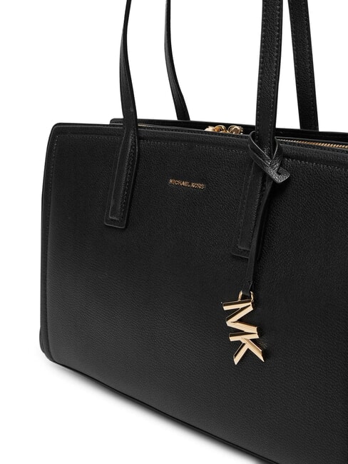 LAILA Schultertasche aus Leder Schwarz - Damentaschen