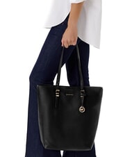 MICHAEL KORS QUINN Vertikale Ledertasche Schwarz - Damentaschen - 4
