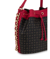 POLLINI HERITAGE Schultertasche schwarzer Lack - Damentaschen - 3