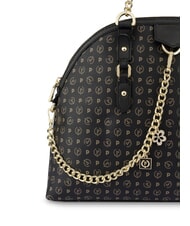 POLLINI HERITAGE Kuppelf&ouml;rmige Schultertasche mit Kettenhenkeln Schwarz - Damentaschen - 3