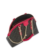 POLLINI HERITAGE Kuppelf&ouml;rmige Schultertasche mit Kettenhenkeln schwarzer Lack - Damentaschen - 5