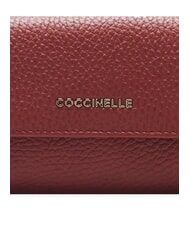 COCCINELLE METALLIC SOFT Kartenetui aus geh&auml;mmertem Leder Brandy - Brieftaschen Damen - 3