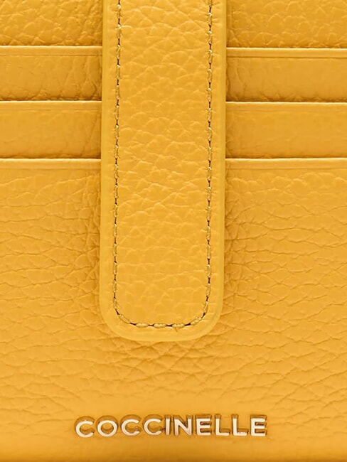 METALLIC SOFT Mini-Geldb&ouml;rse aus Leder sonnig - Brieftaschen Damen