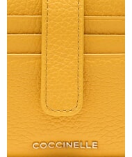 COCCINELLE METALLIC SOFT Mini-Geldb&ouml;rse aus Leder sonnig - Brieftaschen Damen - 3