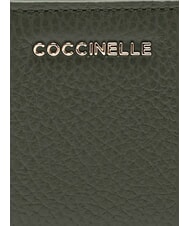 COCCINELLE METALLIC SOFT Kartenhalter aus Leder Algen - Brieftaschen Damen - 3