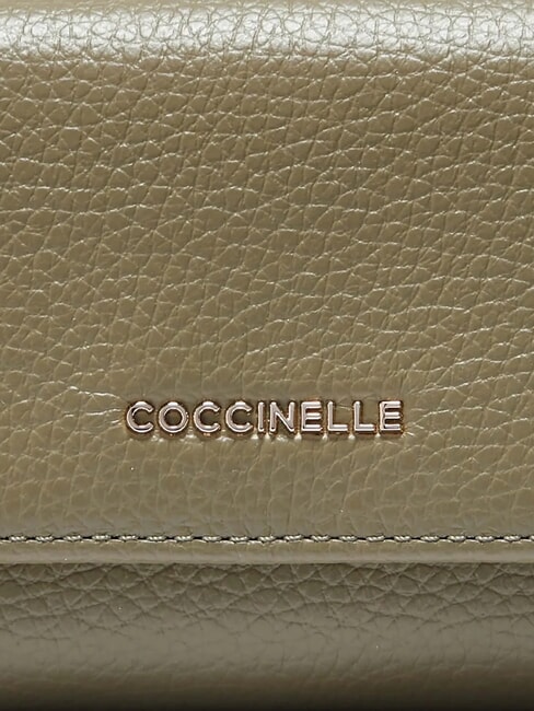 METALLIC SOFT  Kleine Geldb&ouml;rse aus Leder Lorbeergr&uuml;n - Brieftaschen Damen