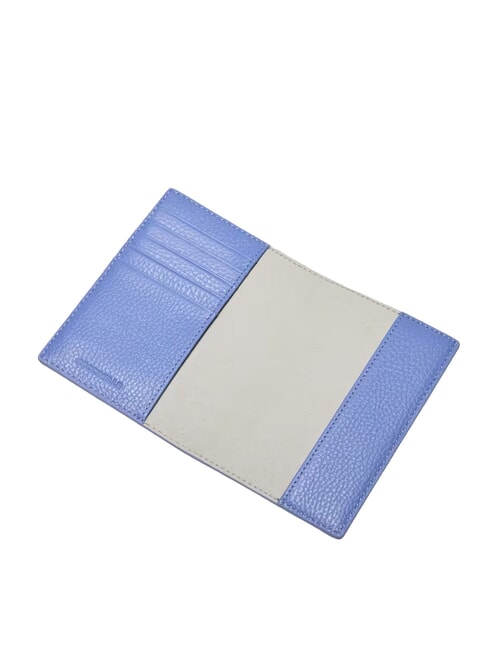 METALLIC SOFT Passh&uuml;lle aus geh&auml;mmertem Leder Blau - Reisezubeh&ouml;r