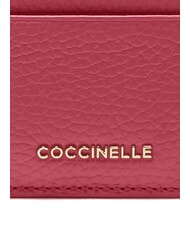 COCCINELLE METALLIC SOFT  Flaches Kartenetui aus Leder Rosenholz - Brieftaschen Damen - 3