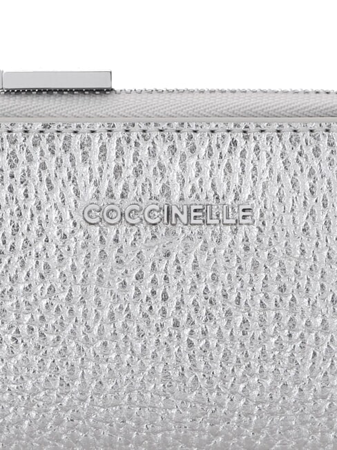 METALLIC SOFT Kartenhalter aus Leder SILBER - Brieftaschen Damen