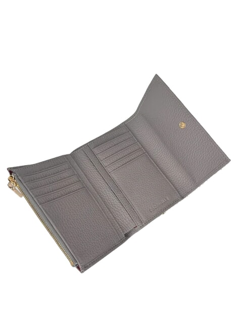 METALLIC SOFT Mittelgro&szlig;e Geldb&ouml;rse aus geh&auml;mmertem Leder Graphit - Brieftaschen Damen