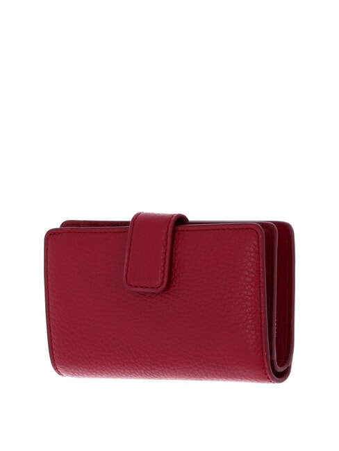 METALLIC SOFT Geldb&ouml;rse aus strukturiertem Leder Sangria - Brieftaschen Damen