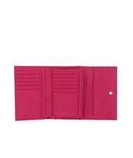 COCCINELLE METALLIC SOFT Bifold-Brieftasche aus geh&auml;mmertem Leder neues Fuchsia - Brieftaschen Damen - 2