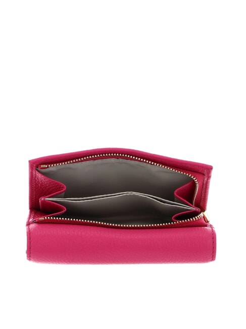 METALLIC SOFT Bifold-Brieftasche aus geh&auml;mmertem Leder neues Fuchsia - Brieftaschen Damen