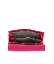 COCCINELLE METALLIC SOFT Bifold-Brieftasche aus geh&auml;mmertem Leder neues Fuchsia - Brieftaschen Damen - 3