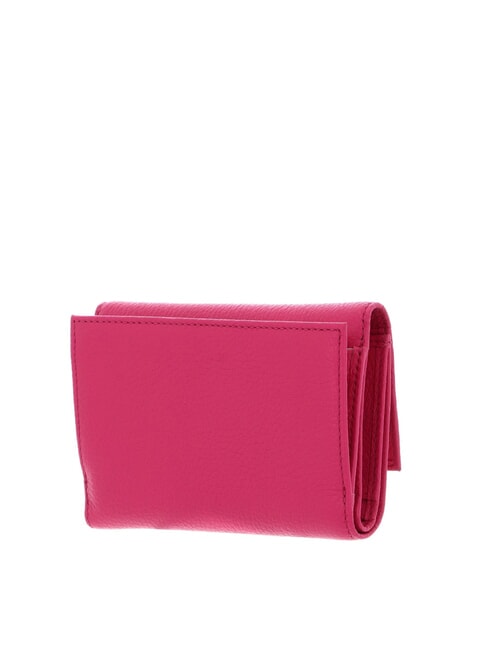 METALLIC SOFT Bifold-Brieftasche aus geh&auml;mmertem Leder neues Fuchsia - Brieftaschen Damen