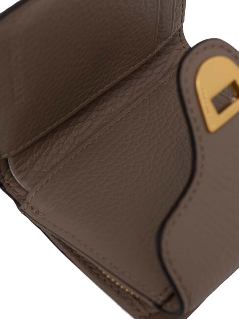 BEAT SOFT Mini-Geldb&ouml;rse aus Leder warmes Taupe - Brieftaschen Damen