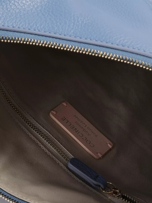 MALORY Schultertasche aus geh&auml;mmertem Leder Blau - Damentaschen