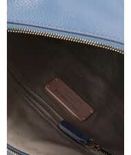 COCCINELLE MALORY Schultertasche aus geh&auml;mmertem Leder Blau - Damentaschen - 3