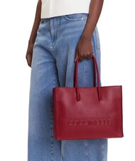 COCCINELLE MYRTHA MAXI LOG Einkaufstasche aus geh&auml;mmertem Leder Sangria - Damentaschen - 4