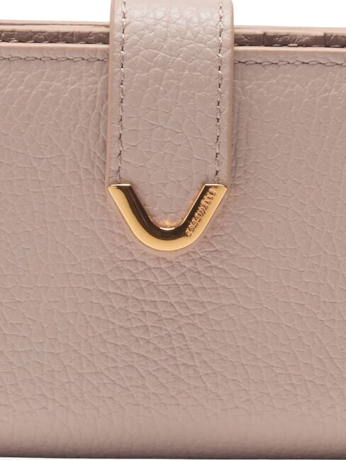 DEW Mittelgro&szlig;e Brieftasche aus geh&auml;mmertem Leder Rosetten - Brieftaschen Damen