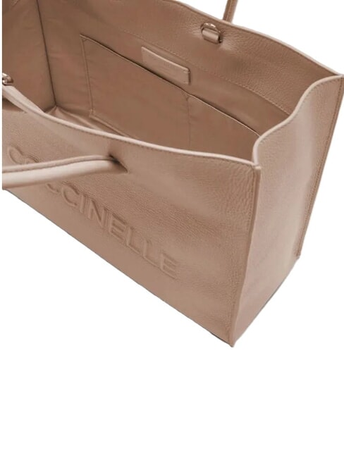 MYRTHA MAXI LOG Einkaufstasche aus geh&auml;mmertem Leder Rosetten - Damentaschen